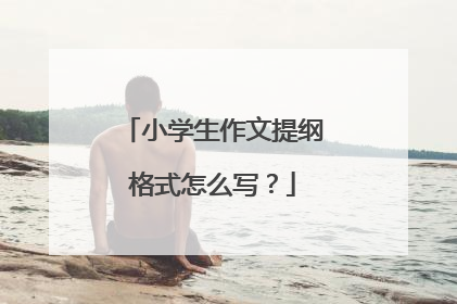 小学生作文提纲格式怎么写？