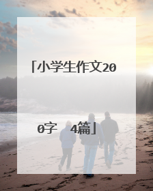 小学生作文200字  4篇