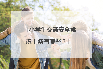 小学生交通安全常识十条有哪些？