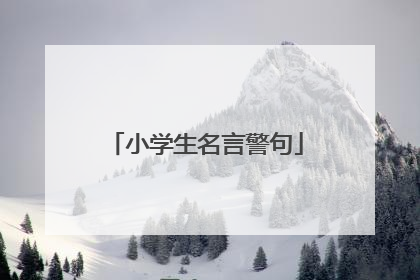 小学生名言警句