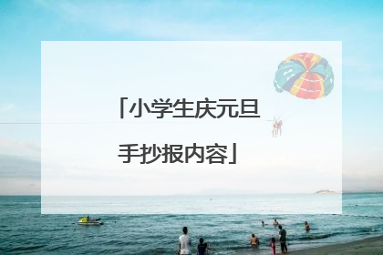 小学生庆元旦手抄报内容