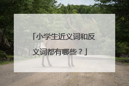 小学生近义词和反义词都有哪些？
