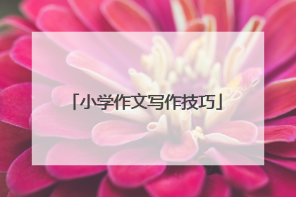 小学作文写作技巧