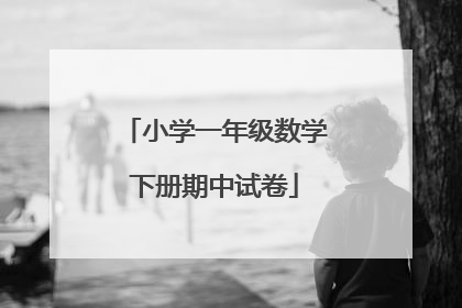 小学一年级数学下册期中试卷