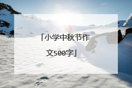 小学中秋节作文500字
