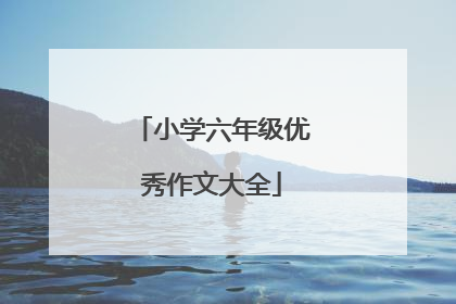 小学六年级优秀作文大全