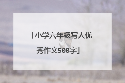 小学六年级写人优秀作文500字
