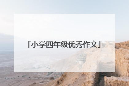 小学四年级优秀作文