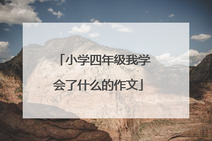 小学四年级我学会了什么的作文