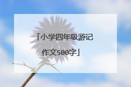 小学四年级游记作文500字