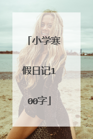 小学寒假日记100字