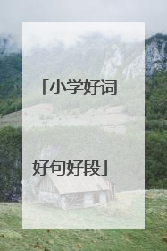 小学好词好句好段