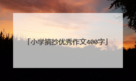 小学摘抄优秀作文400字