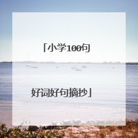 小学100句好词好句摘抄