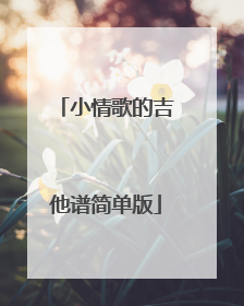 小情歌的吉他谱简单版