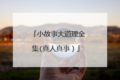 小故事大道理全集(真人真事）