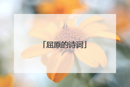 屈原的诗词