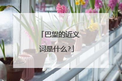 巴望的近义词是什么?
