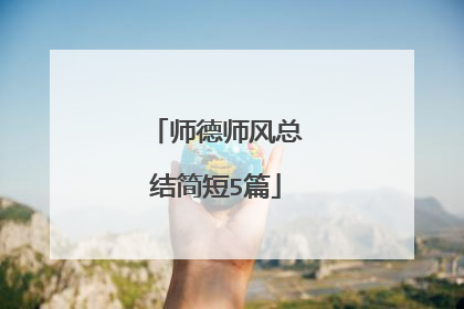 师德师风总结简短5篇