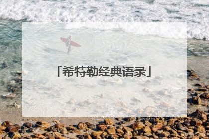 希特勒经典语录