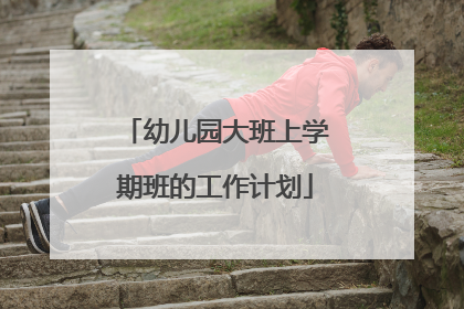 幼儿园大班上学期班的工作计划