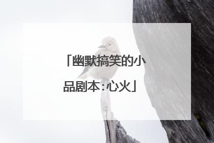 幽默搞笑的小品剧本:心火
