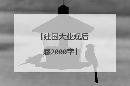 建国大业观后感2000字