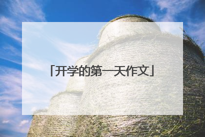 开学的第一天作文