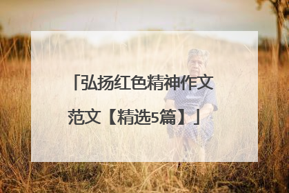 弘扬红色精神作文范文【精选5篇】