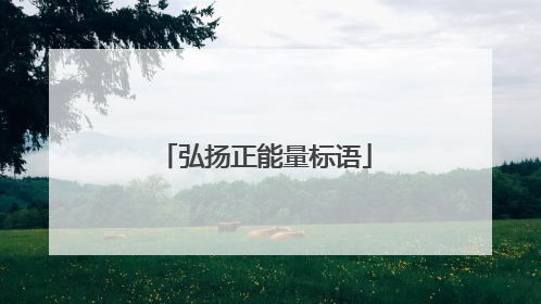 弘扬正能量标语