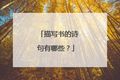 描写书的诗句有哪些？