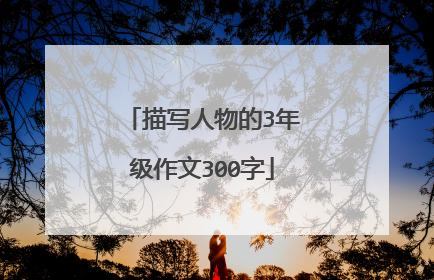描写人物的3年级作文300字