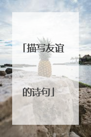 描写友谊的诗句