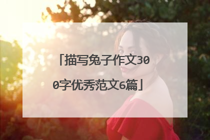 描写兔子作文300字优秀范文6篇