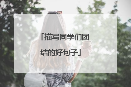 描写同学们团结的好句子