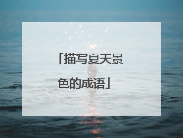 描写夏天景色的成语