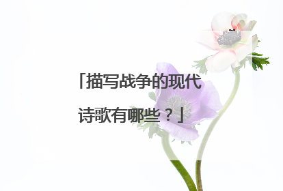 描写战争的现代诗歌有哪些？