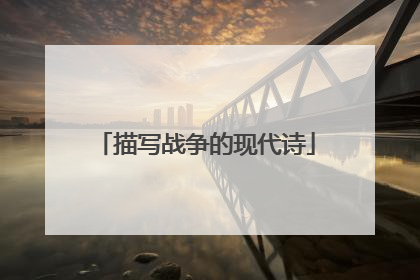 描写战争的现代诗