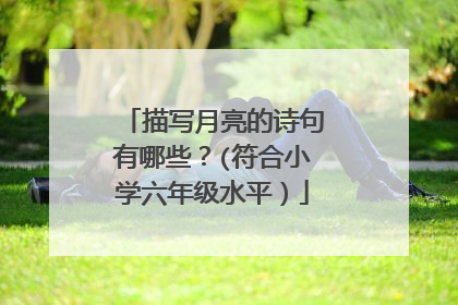 描写月亮的诗句有哪些？(符合小学六年级水平）