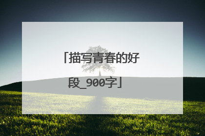描写青春的好段_900字