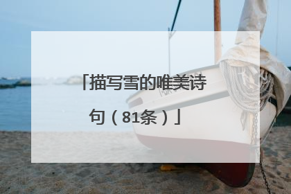 描写雪的唯美诗句（81条）