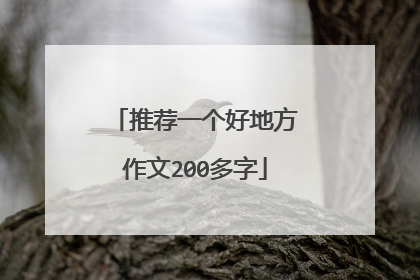 推荐一个好地方作文200多字