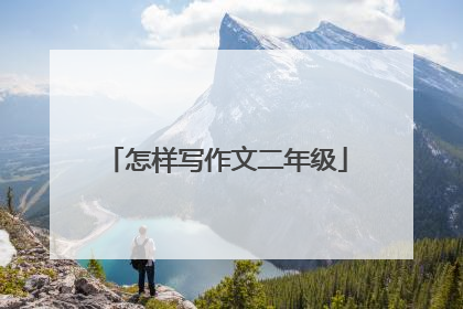 怎样写作文二年级