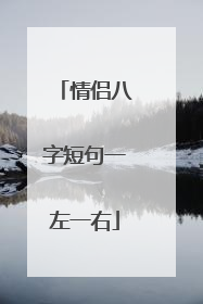 情侣八字短句一左一右