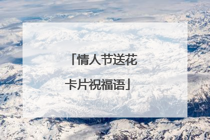 情人节送花卡片祝福语