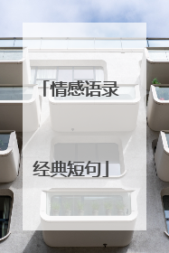 情感语录经典短句