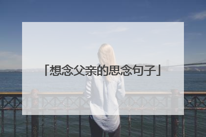 想念父亲的思念句子