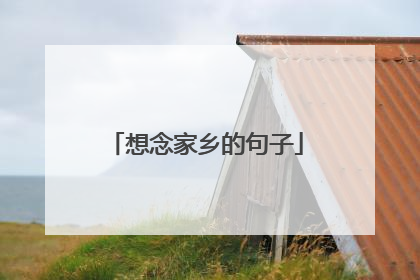 想念家乡的句子