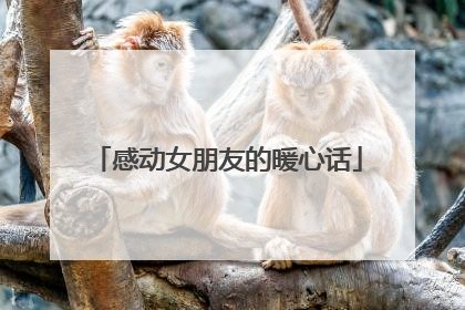 感动女朋友的暖心话
