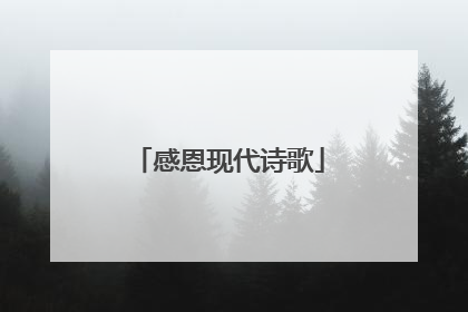 感恩现代诗歌